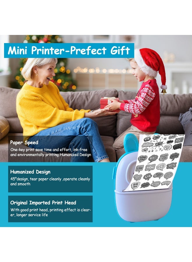 Mini Portable Thermal Printer – Ink-Free Bluetooth Label & Photo Printer for Students, Study Notes, and Creative Printing - Image 2