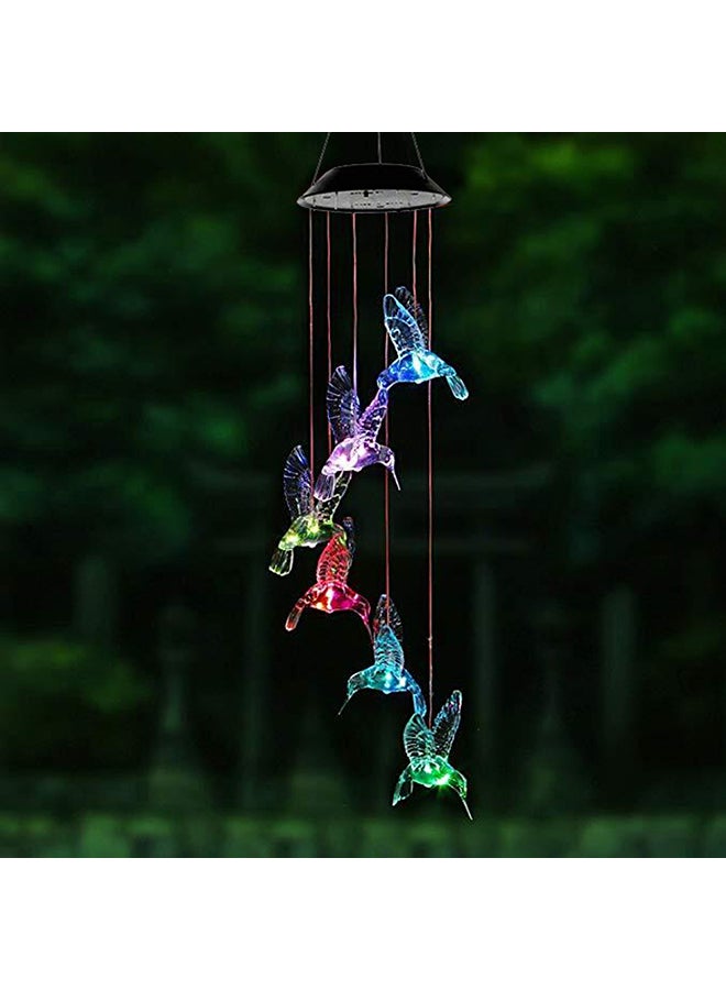 Wind Chime Solar Hummingbird Wind Chimes Outdoor or Indoor LED Changing Light Color for Home Xmas Mom Gifts Party Festival Decor Night Garden Decoration - Image 2