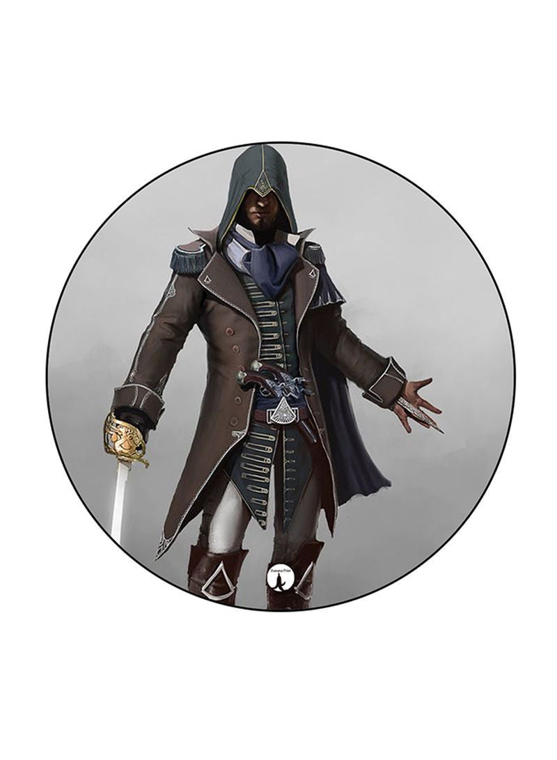 RKN Video Game Assassin'S Creed Printed Mouse Pad Round  Multicolour