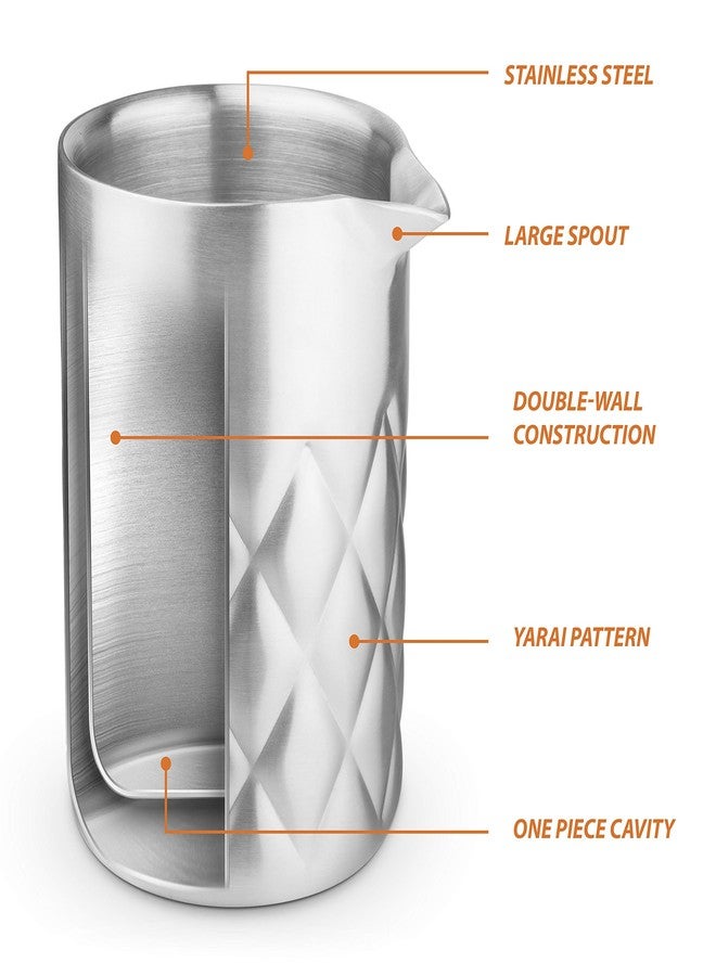 Final Touch Double-Wall Stainless Steel Yarai Cocktail Mixing Pitcher (GMP129) - Image 4