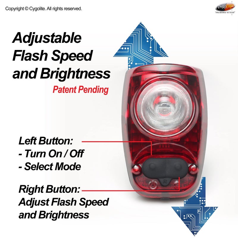 CYGOLITE Hotshotâ€“ 100 Lumen Bike Tail Lightâ€“ 6 Night & Daytime Modesâ€“ User Tuneable Flash Speedâ€“ Compact Designâ€“ IP64 Water Resistantâ€“ Secured Hard Mountâ€“ USB Rechargeableâ€“ Great for Busy Roads - Image 3