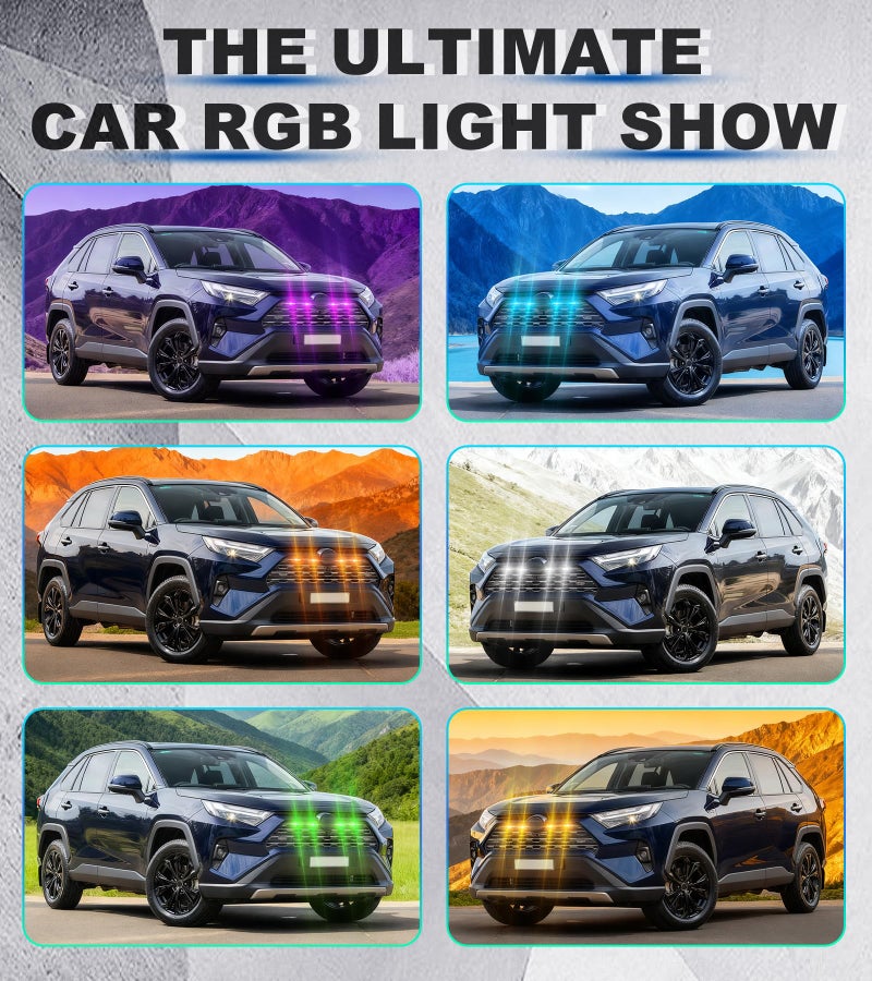 NEOXIST Direct-Snap Front Grill Lights for 2019-2025 Toyota RAV4 Accessories Raptor Light RAV 4 XL XLE Premium Limited Only (RGB) - Image 3