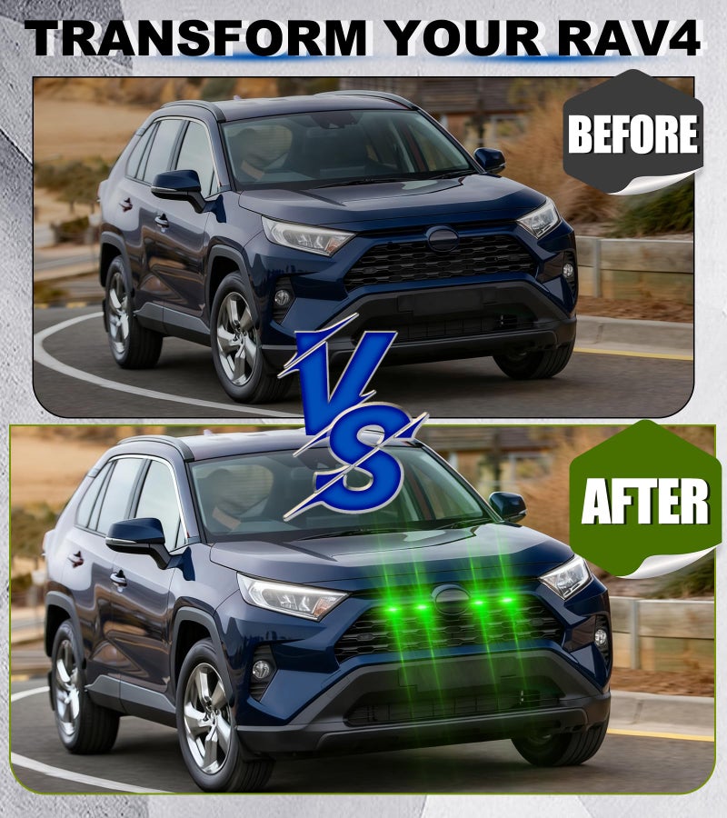 NEOXIST Direct-Snap Front Grill Lights for 2019-2025 Toyota RAV4 Accessories Raptor Light RAV 4 XL XLE Premium Limited Only (RGB) - Image 5
