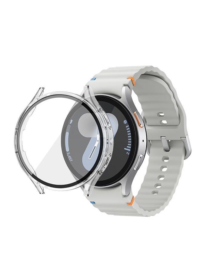 إكس ليفيل حافظة حماية للشاشة مقاس 44 ملم لساعة سامسونج جالاكسي 7، 2 في 1 حافظة سامسونج جالاكسي ووتش 7 مع غطاء من الزجاج الصلب المقاوم للصدمات - Image 1