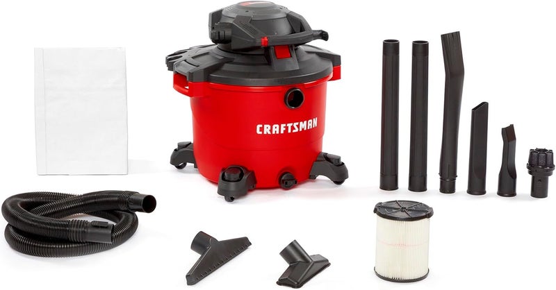 CRAFTSMAN CRAFTSMAN CMXEVBE17607 16 Gallon 65 Peak HP Wet Dry Vac with Detachable Leaf Blower Portable Shop Vacuum Wet and Dry with Filter Dust Bag Hose and Attachments for Garage Outdoor Cleaning - Image 1