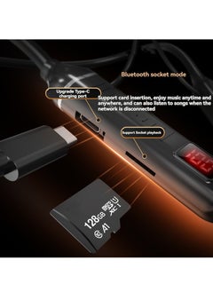 Generic In-ear neck wireless Bluetooth headset digital display long endurance running sports headset black  - Image 2
