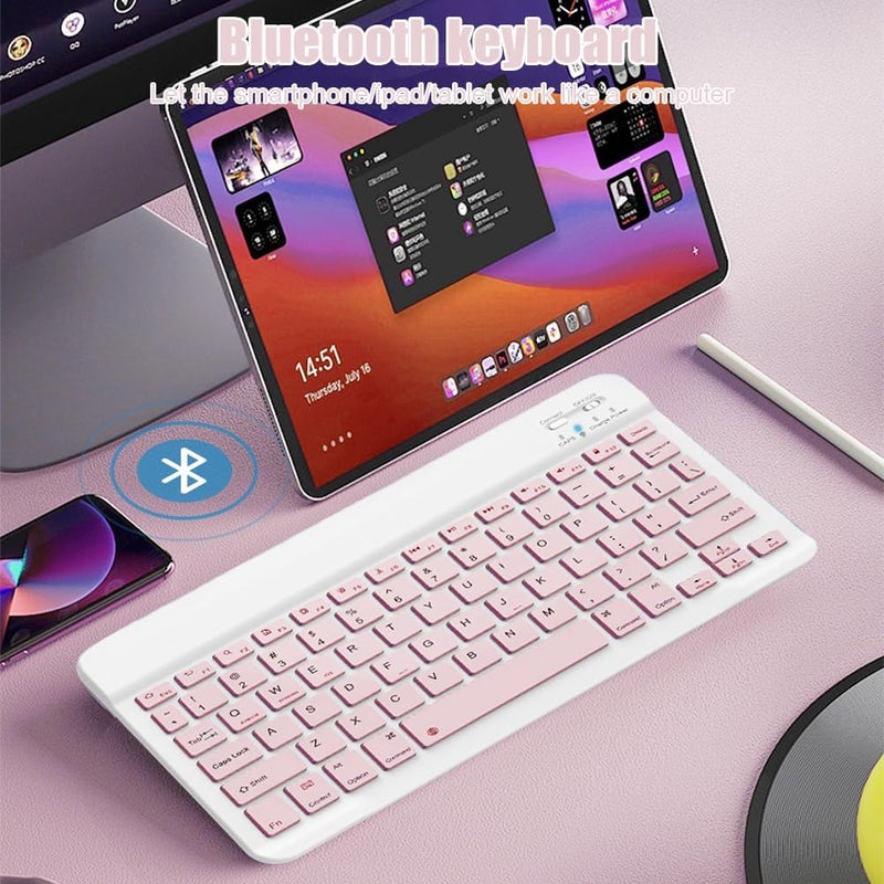 NOOX Universal Wireless Bluetooth Keyboard, Rechargeable Compatible for iPad Pro, Air, Mini, Phone, Tablet, Samsung, Xiaomi, iOS, Android, Windows, Chrome Os - Image 4