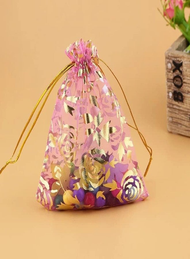 بروكارت أكياس هدايا فاخرة من الأورجانزا من برو كارت | أكياس هدايا صغيرة | أكياس هدايا للتوزيع | تغليف الفواكه المجففة | ألوان متنوعة (13×17 سم، ألوان متنوعة | عبوة من 100 قطعة) - Image 5