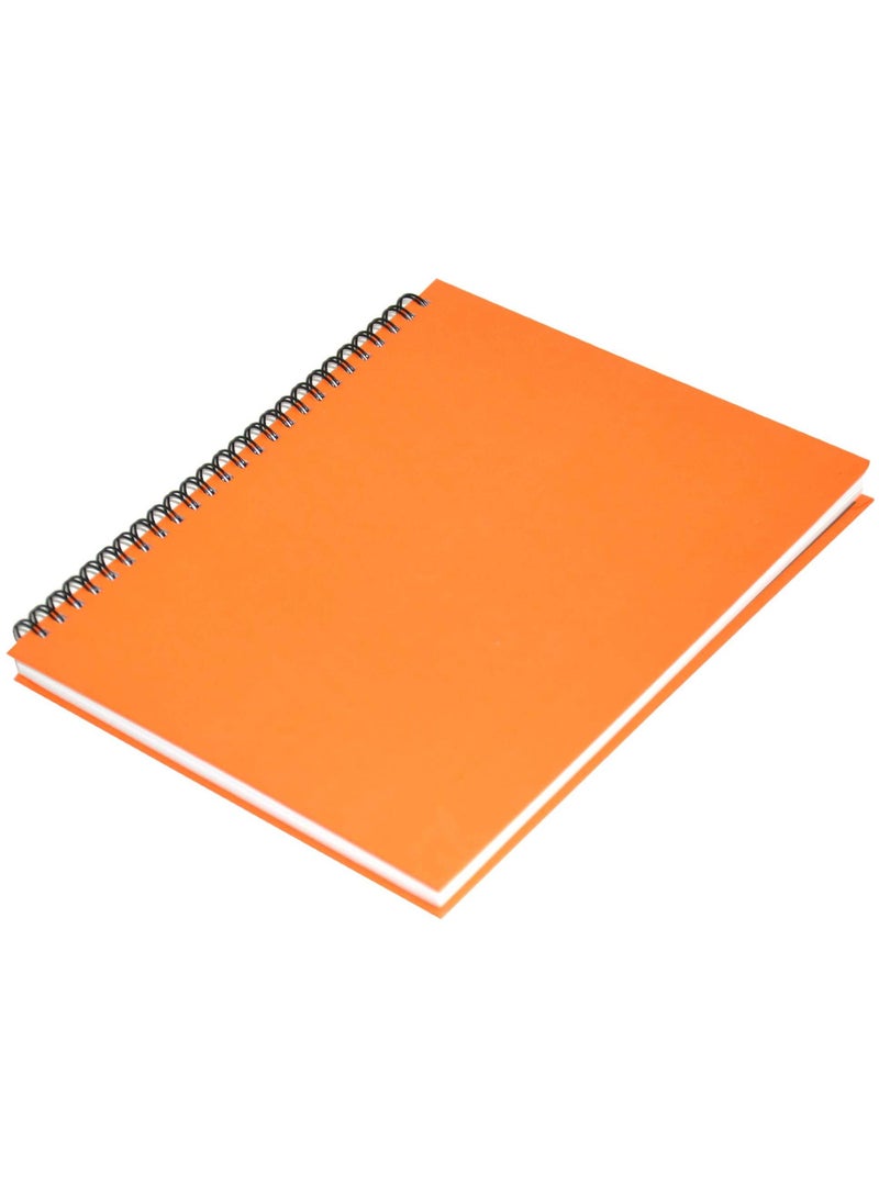 FIS مجموعة من 5 دفاتر ملاحظات حلزونية بغلاف صلب مقاس 9 × 7 بوصات (22.86 × 20.32 سم) سطر واحد، مع حدود، 100 ورقة - زعفران - FSNBS97NA240 - Image 4