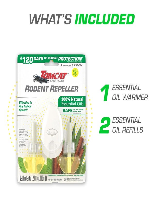 Tomcat Repellents Rodent Repeller, Natural Essential Oil Plug-In, 1 Warmer and 2 Refills - Image 2