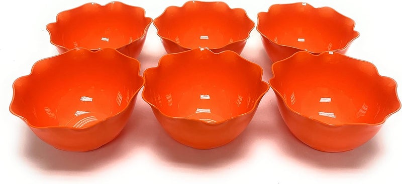 Mintra Office Mintra Home Reusable Bowls and Plates 6pk  Lotus Collection Orange Bowl 6pk  55inW x 275inH 