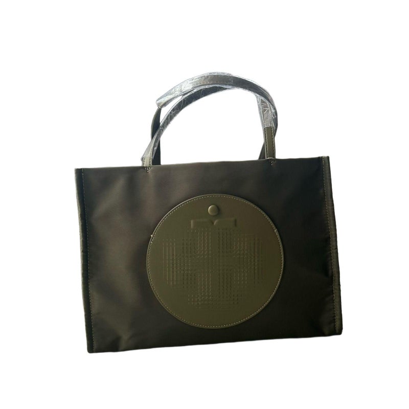 Minimalist Green Nylon Tote Bag, Daily Commute Carry Bag