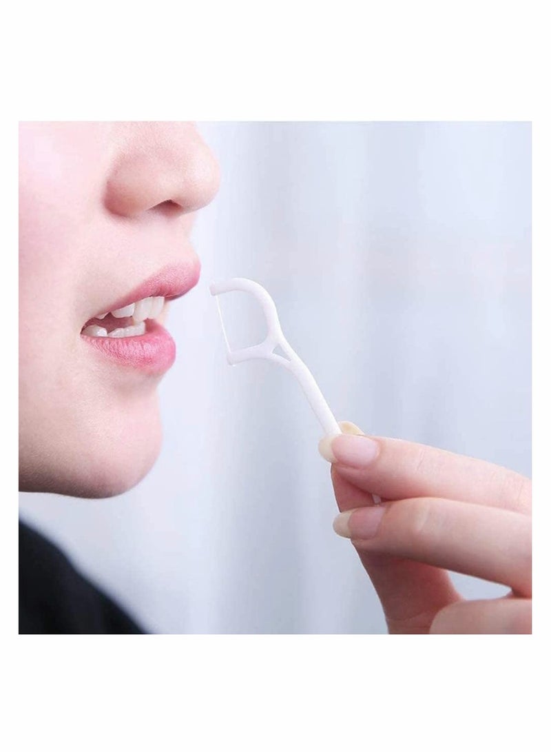 كاست ويف Dental Floss Picks, Plastic Interdental Floss Tooth Picks for Teeth Cleaning Floss Sticks Triple Clean Floss Picks Teeth Stick Dental Floss Toothpick Disposable Flosser Biodegradable 200 PCS - Image 4