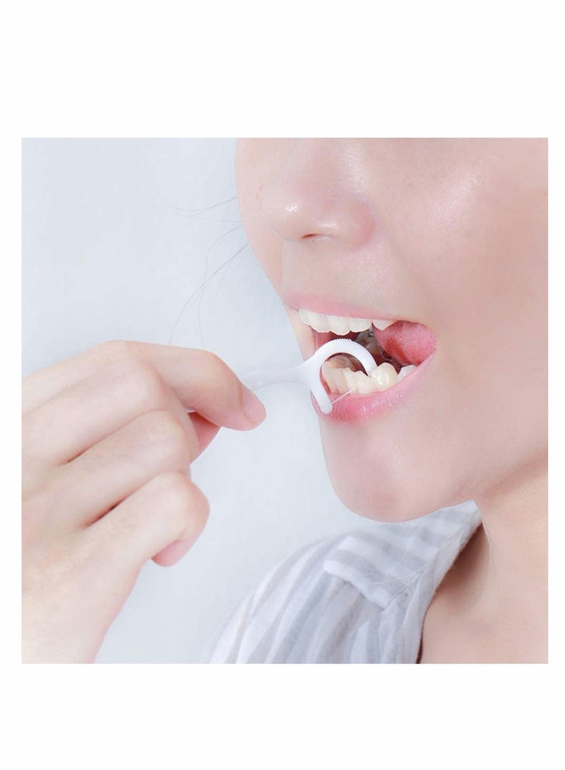 كاست ويف Dental Floss Picks, Plastic Interdental Floss Tooth Picks for Teeth Cleaning Floss Sticks Triple Clean Floss Picks Teeth Stick Dental Floss Toothpick Disposable Flosser Biodegradable 200 PCS - Image 5