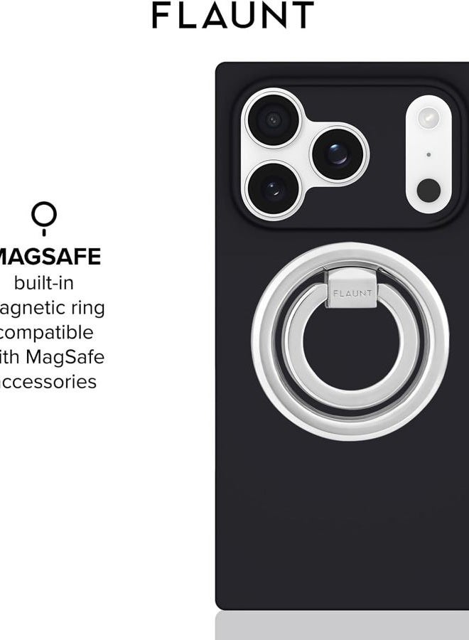 Flaunt Official Square Protective Case - Compatible with iPhone 17 Pro - Compatible with MagSafe & Wireless Charging - Drop-Tested & Shockproof - (Matte Black) - Image 5