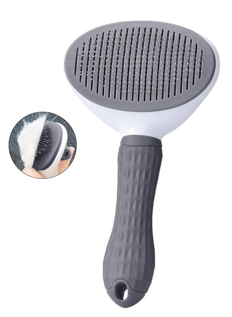 Generic Feeko Dog Brush Pet Grooming Brush Slicker Dog Comb Self Cleaning Brush Comb for Dogs Cats Puppy Pet Accessories, Hair Shedding Brush for Dogs Pet Care Comb  - Image 1