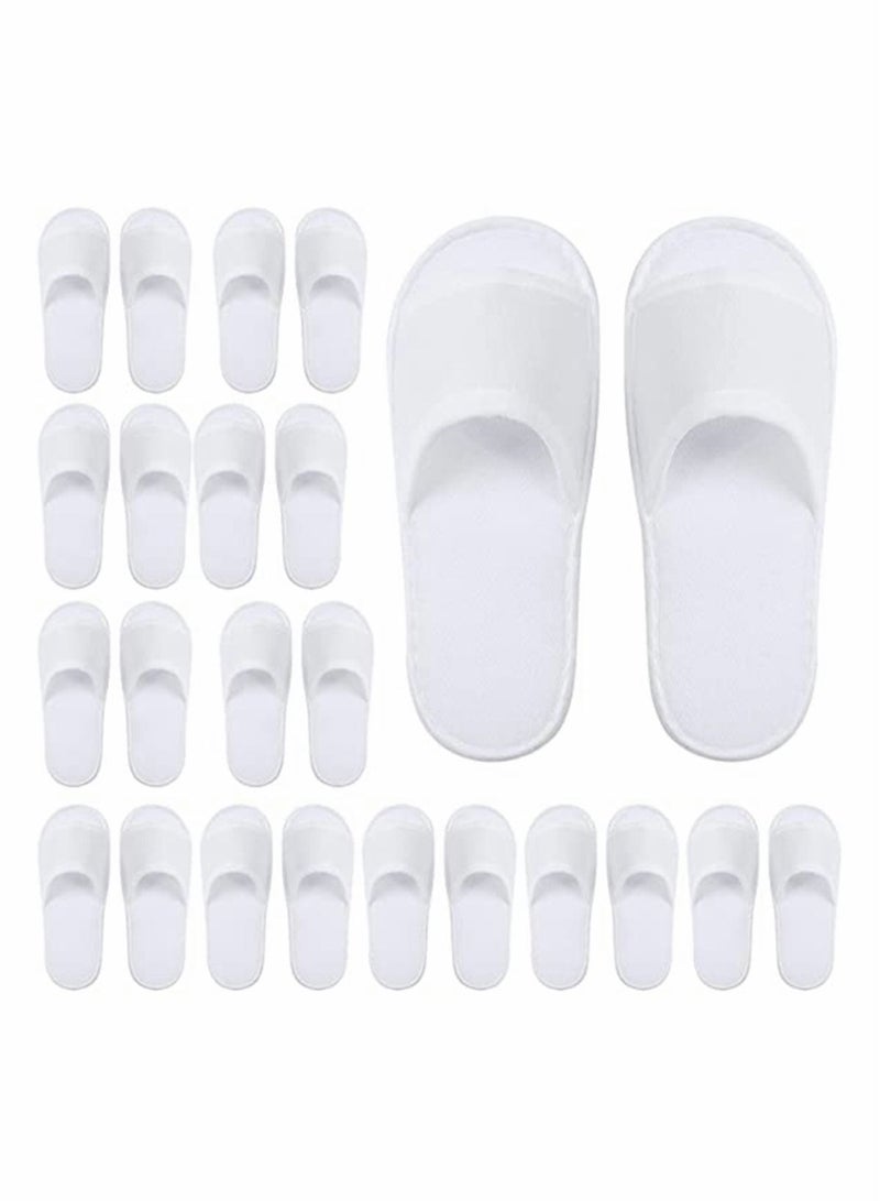 Excefore Disposable Spa Slippers, Closed Toe White Slippers Spa Hotel Guest Slippers for Girls Women and Men, 12 Pairs  - Image 1