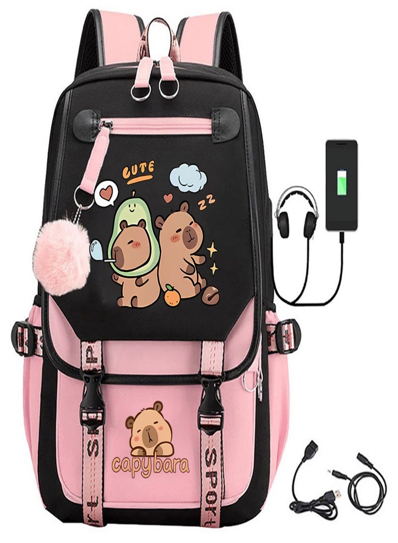 Capybara Children Bag Sackpack Backpack Laptop Sports Bags Fashion for  Kids