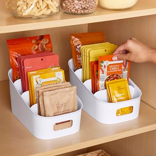 YouCopia منظم حزم YouCopia ShelfBin، سلة مقسمة مرتفعة بأربعة مستويات، حاملة تخزين خالية من BPA لتنظيم المطبخ والمخزن والخزائن، لأكياس الشاي، والأدوية، وأكثر من ذلك - Image 5