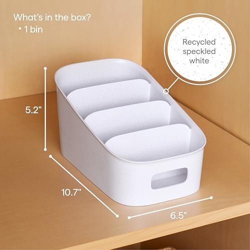 YouCopia منظم حزم YouCopia ShelfBin، سلة مقسمة مرتفعة بأربعة مستويات، حاملة تخزين خالية من BPA لتنظيم المطبخ والمخزن والخزائن، لأكياس الشاي، والأدوية، وأكثر من ذلك - Image 4