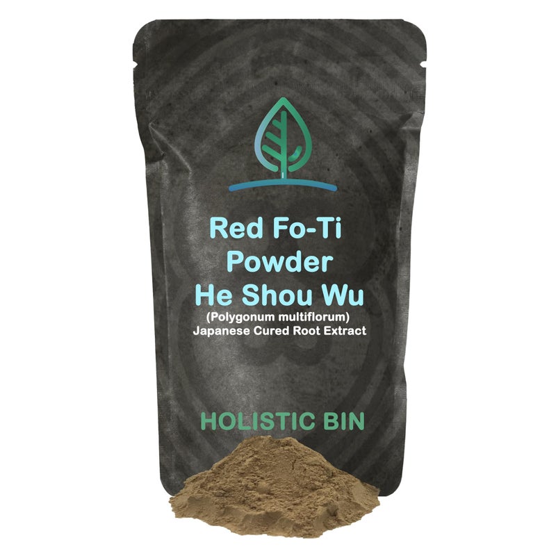 Holistic Bin Japanese He Shou Wu Fo Ti Powder Potent Fermented Herbal Extract for Vitality Wild Harvested in Japan Pure Fo Ti for Hair Health Support Antioxidant and Anti Aging Properties