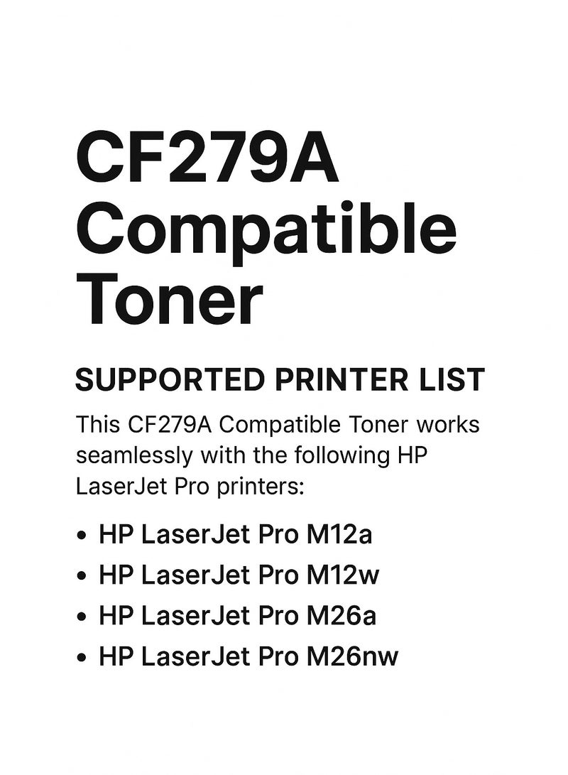 مالتي كلر خرطوشة حبر متوافقة HP CF279A باللون الأسود – ملتي كولور الإمارات - Image 4