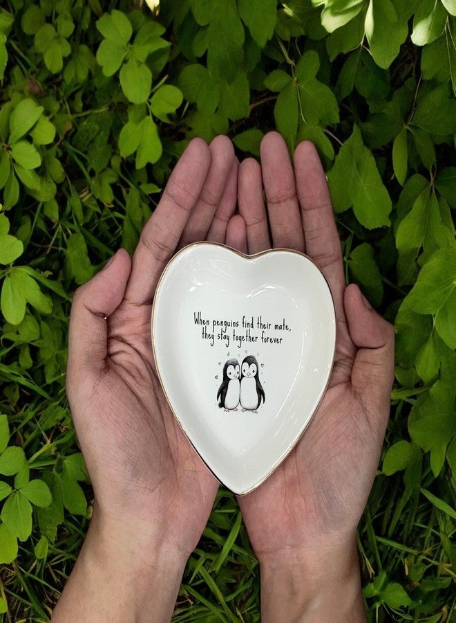BAT TRANG Ceramic When Penguin Finds Their Mate Ring Dish-Couple Gifts-Wedding Favor-Sister Friendship Gift-Birthday Gift for Wife-Valentine Gifts - Image 3