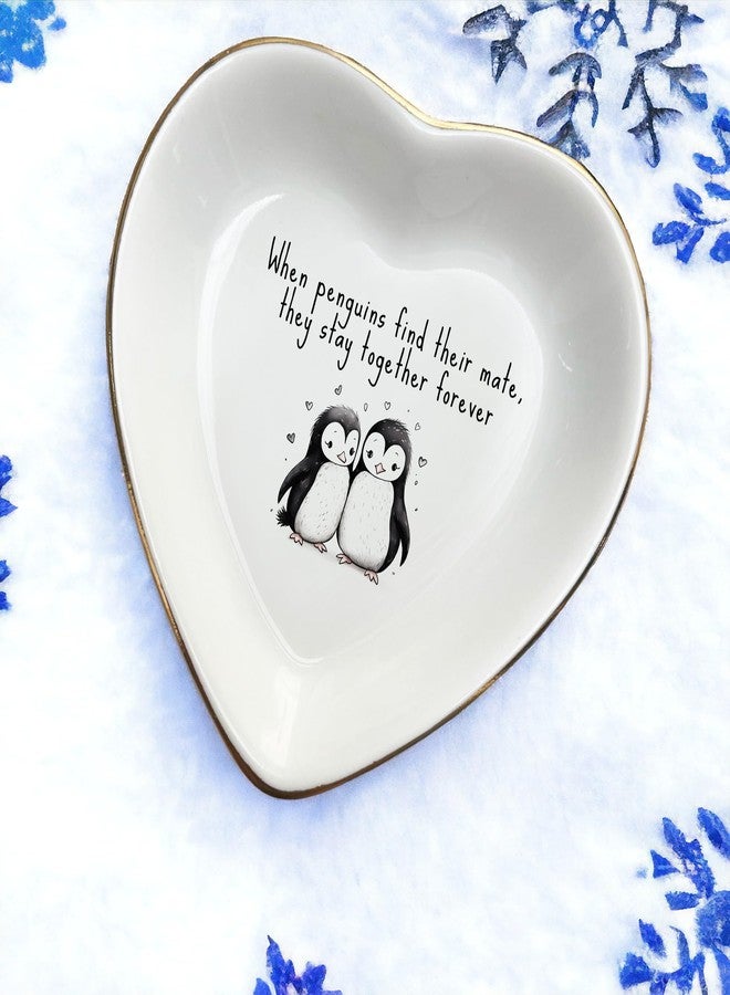 BAT TRANG Ceramic When Penguin Finds Their Mate Ring Dish-Couple Gifts-Wedding Favor-Sister Friendship Gift-Birthday Gift for Wife-Valentine Gifts - Image 4