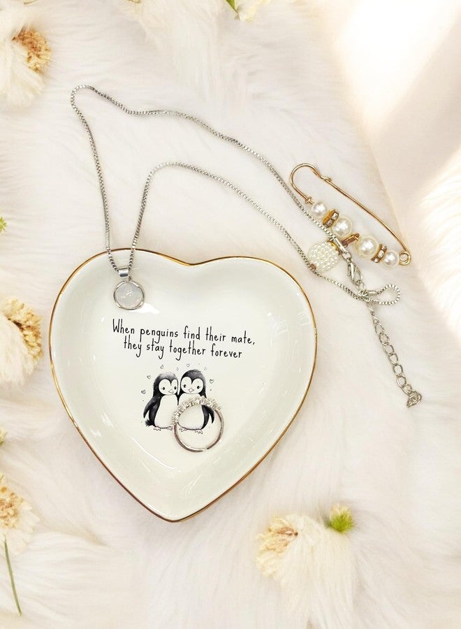 BAT TRANG Ceramic When Penguin Finds Their Mate Ring Dish-Couple Gifts-Wedding Favor-Sister Friendship Gift-Birthday Gift for Wife-Valentine Gifts - Image 2