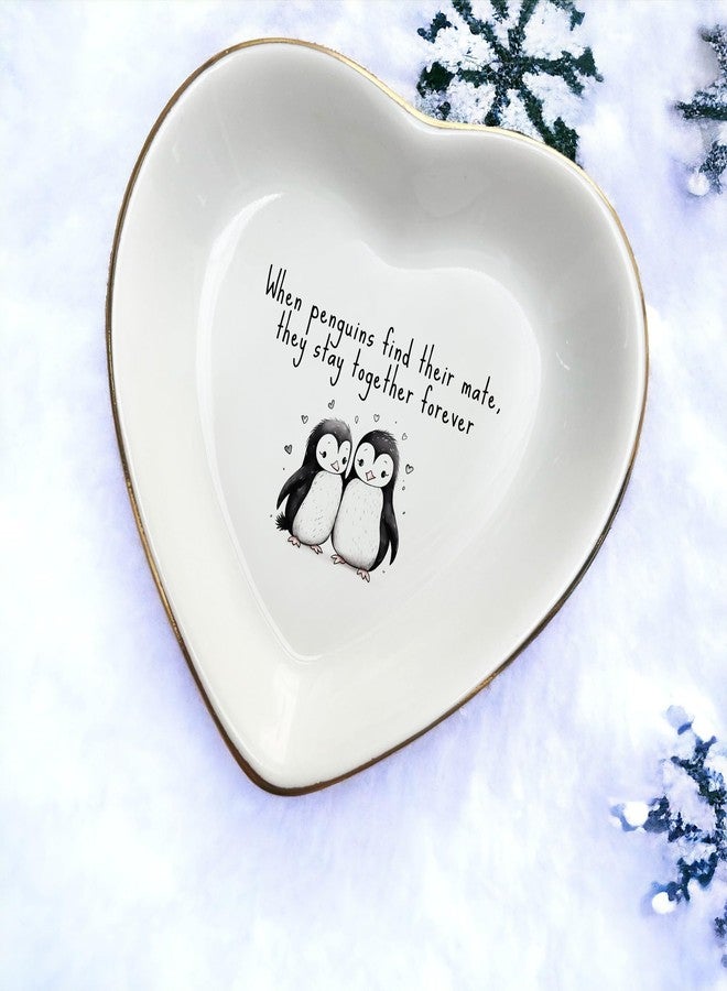 BAT TRANG Ceramic When Penguin Finds Their Mate Ring Dish-Couple Gifts-Wedding Favor-Sister Friendship Gift-Birthday Gift for Wife-Valentine Gifts - Image 5