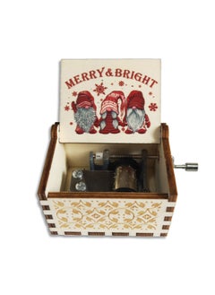 Music Box Customized Vintage Carving Exquisite Color Painting Drop Adhesive Printing And Logo Wooden Hand Music Box-Color:30-Dimensions:6.4*5.2*4.2cm