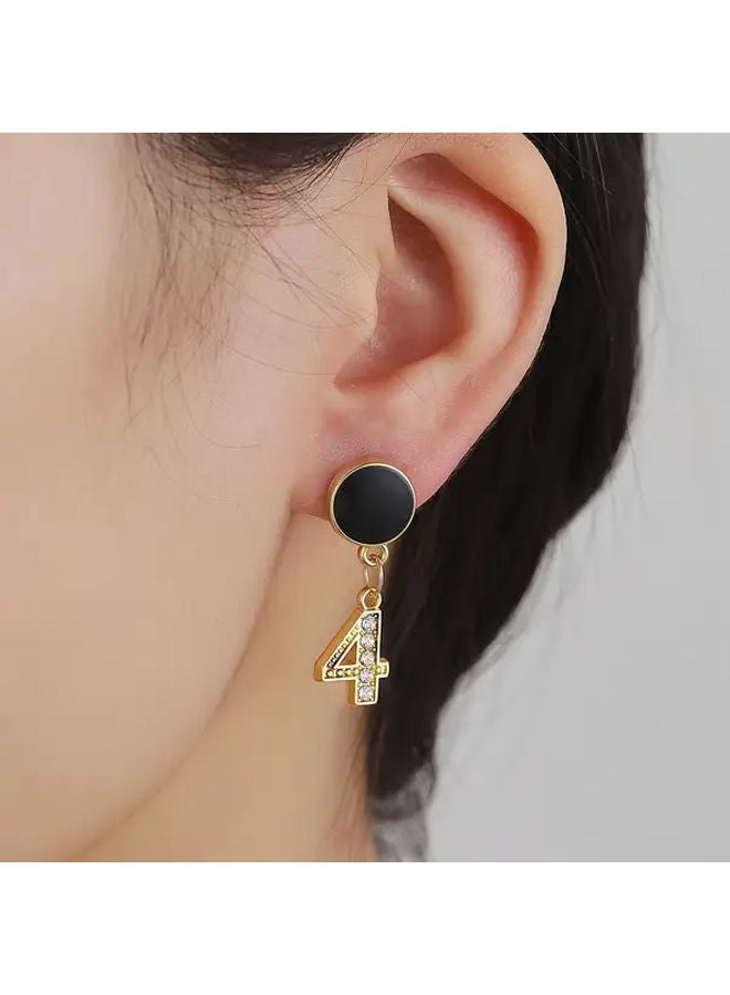 10pcs Black Round Oil Drop Retro Earrings Handmade Electroplating Geometric Studs - Image 3