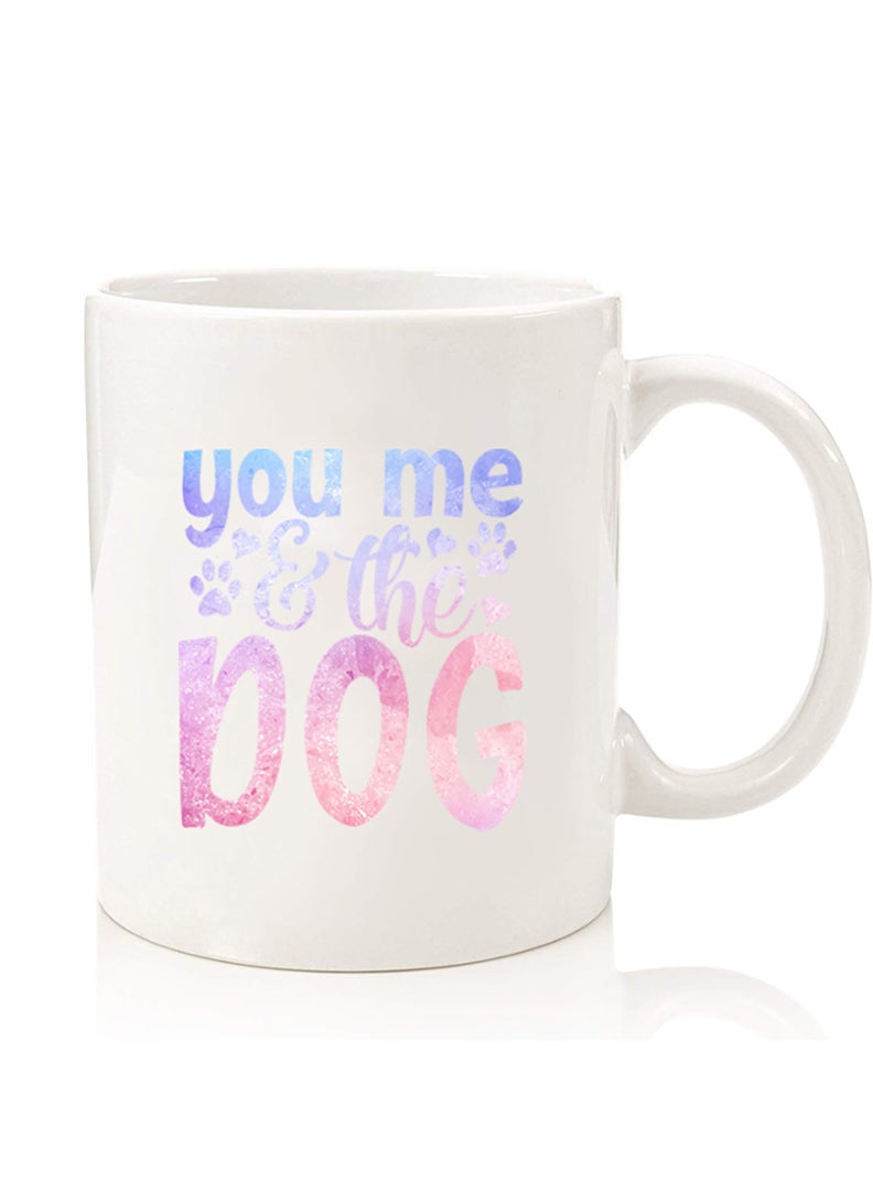 Theodor Premium Quality Two Sided Printed Coffee Mug Tea Cup For Home Office, Kids Men Women You me and the dog - Image 1
