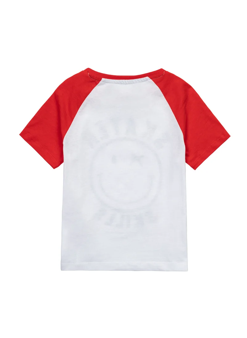 مينوتي Kids Boys Summer T-Shirt With Contrast Sleeves