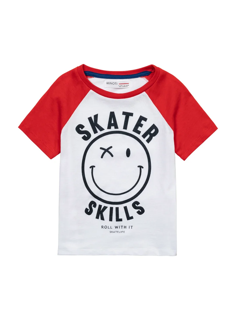 مينوتي Kids Boys Summer T-Shirt With Contrast Sleeves