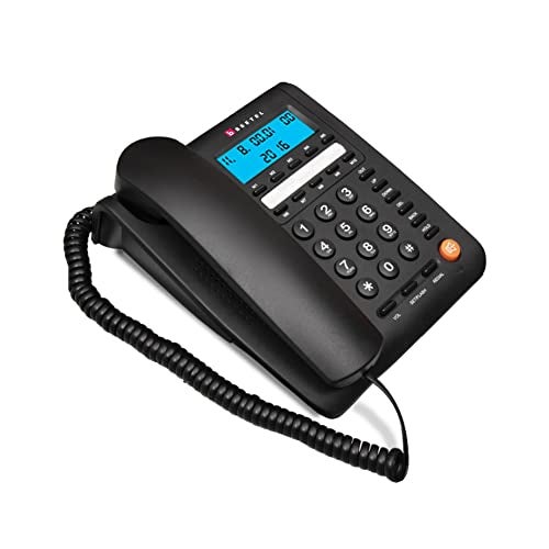 Beetel M59N Caller ID Corded Landline Phone with 16 Digit LCD Display & Adjustable contrast,10 One Touch Memory Buttons,2Ways SpeakerPhone,Music On Hold,Solid Build Quality,Classic Design(Black)(M59N) - Image 1
