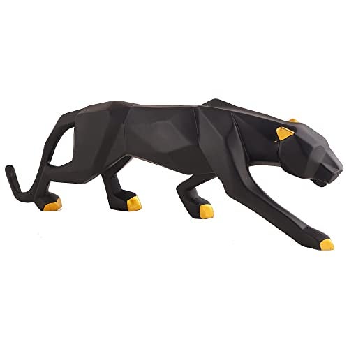 ZART Geometric Jaguar Showpiece for Home Decor Item | Black Panther Showpiece | Cheetah Showpiece for Office Table Decorative Item | Jagaur Statue for Living Room Decorative Animal Showpiece - Image 3