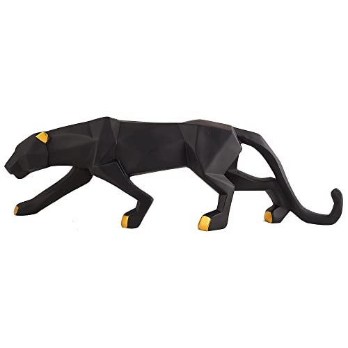 ZART Geometric Jaguar Showpiece for Home Decor Item | Black Panther Showpiece | Cheetah Showpiece for Office Table Decorative Item | Jagaur Statue for Living Room Decorative Animal Showpiece - Image 2