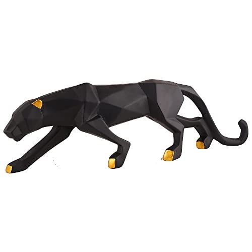 ZART Geometric Jaguar Showpiece for Home Decor Item | Black Panther Showpiece | Cheetah Showpiece for Office Table Decorative Item | Jagaur Statue for Living Room Decorative Animal Showpiece - Image 4