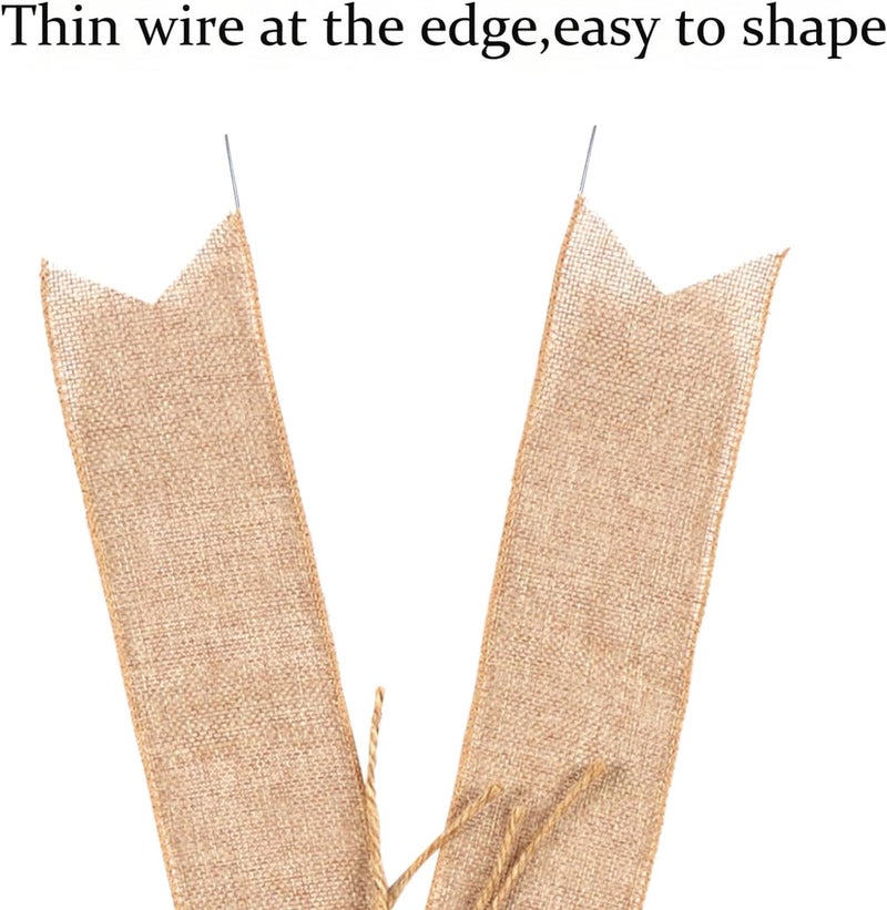 Hongsome 2 Pack Large Burlap Jute Hemp Rope Bows for Wreaths,Rustic Farmhouse Crafts Bow Wrapping Tree Topper Wedding Holiday Birthday Party Wall Home Boho Front Door Decorations - Image 3