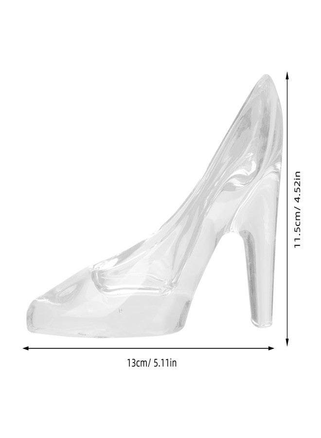 PRETYZOOM Elegant Crystal High Heels Ornaments for Wedding Decoration Clear Glass Slipper Centerpiece for Birthdays Adult Ceremonies and Home Decor 5.11 X 1.96 X 4.52 Inches - Image 5