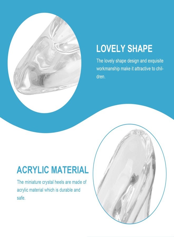 PRETYZOOM Elegant Crystal High Heels Ornaments for Wedding Decoration Clear Glass Slipper Centerpiece for Birthdays Adult Ceremonies and Home Decor 5.11 X 1.96 X 4.52 Inches - Image 3