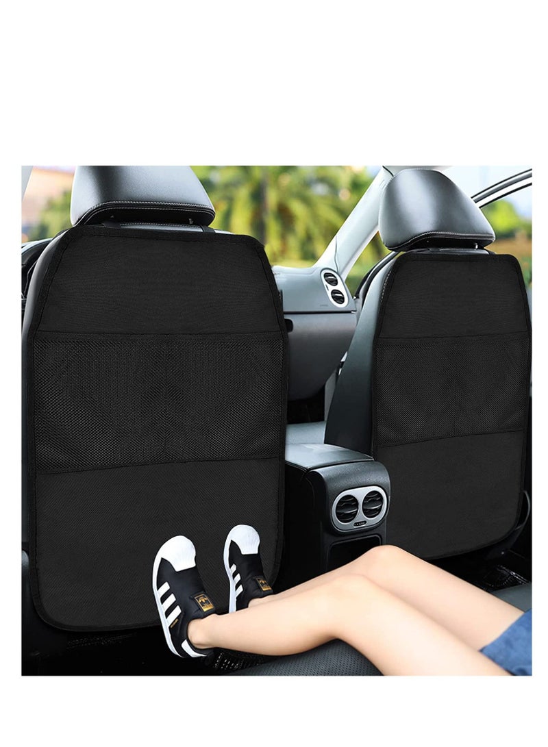 Y&D Car Seat Kick Mats Anti-Dirty Back for Kids with Adjustable Strap Protector Cover 2 Mesh Pockets Protection of Your from Stain Mud Scratches  - Image 1