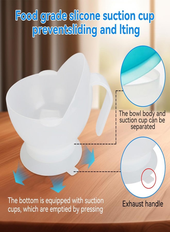 Agatige Spill Proof Scoop Bowl, Self Feeding Adaptive Bowl Adaptive Eating Utensils Plate with Handle and Suction Base for Adults Elderly Disabled, Parkinsons, Dementia, Strokes, Tremors (1PCS) - Image 4