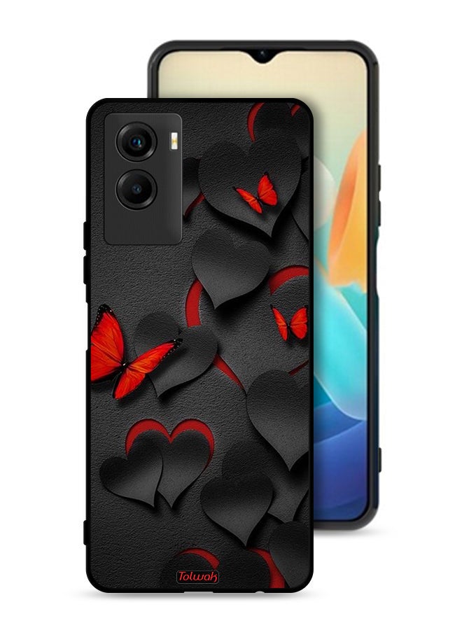 Tolwak Vivo Y55s 5G (2021) Protective Case Cover Hearts And Butterflies Pattern - Image 1