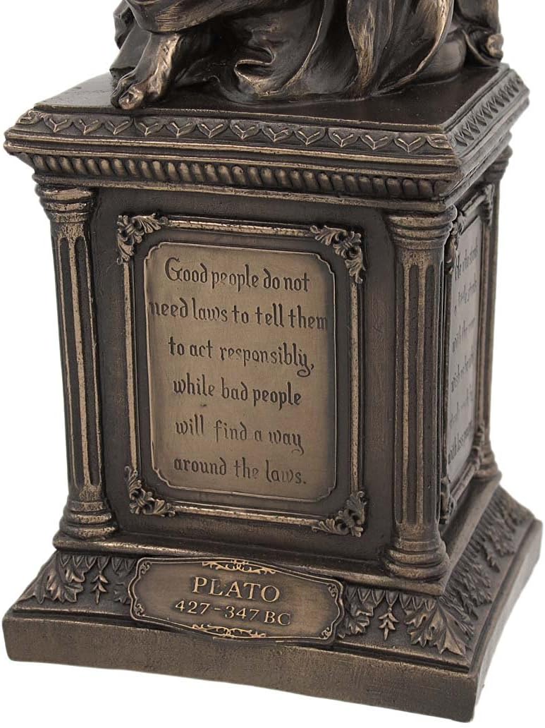 Veronese Design Bronze Finish Plato Statue - Philosophical Decorative Sculpture - Image 5