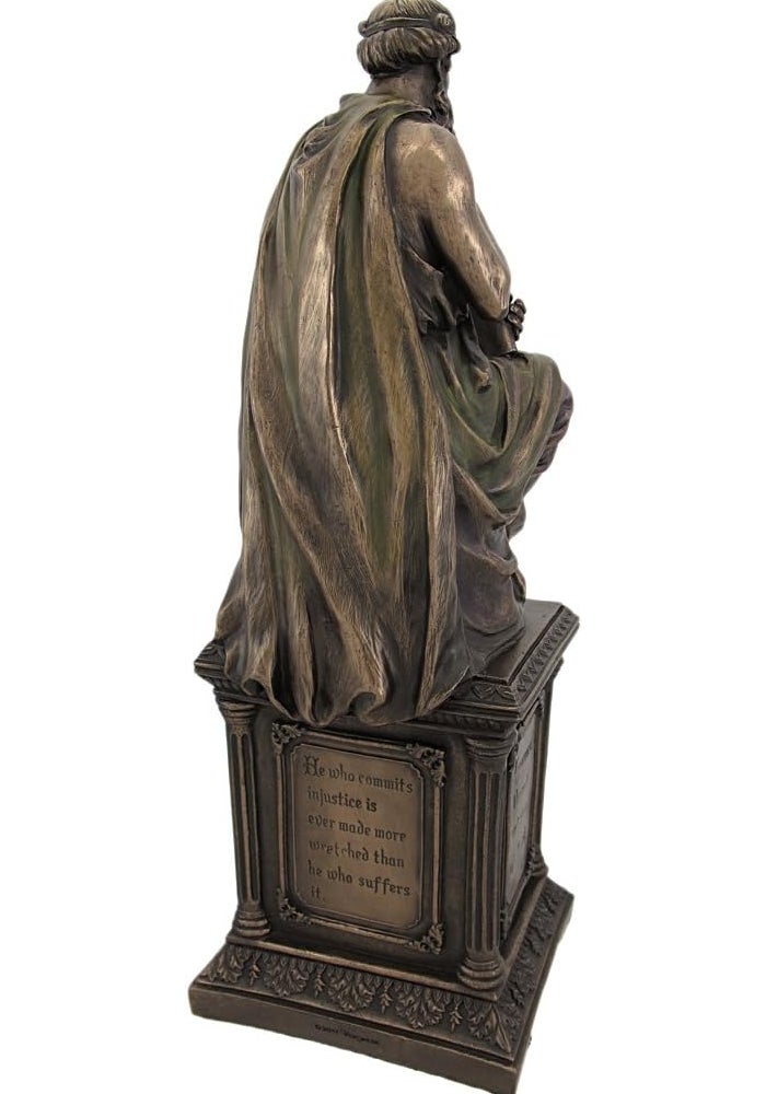 Veronese Design Bronze Finish Plato Statue - Philosophical Decorative Sculpture - Image 3