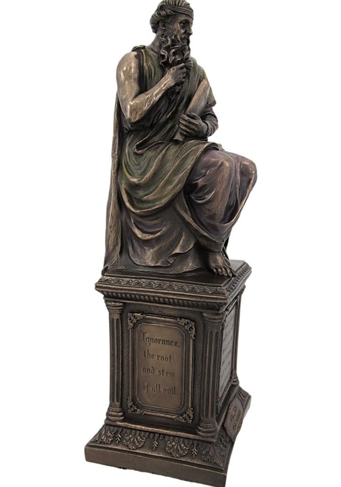 Veronese Design Bronze Finish Plato Statue - Philosophical Decorative Sculpture - Image 4