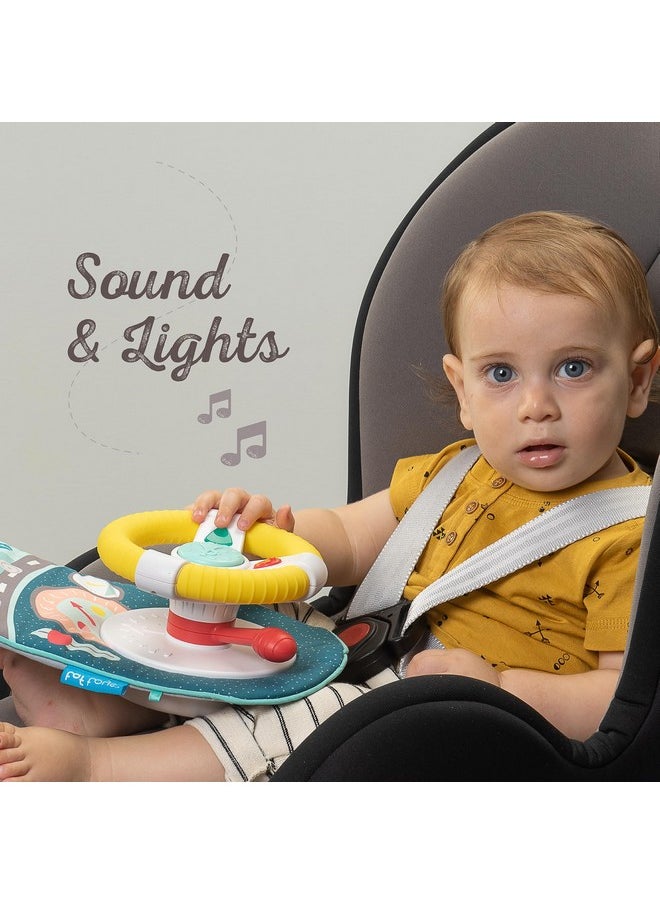 Taf Toys Baby Car Seat Toys for Infants with Mirror, Carseat Toys Steering Wheel with Music Lights & Driving Sounds Car Seat Toy for Babies 6 to 12 Months  - Image 4