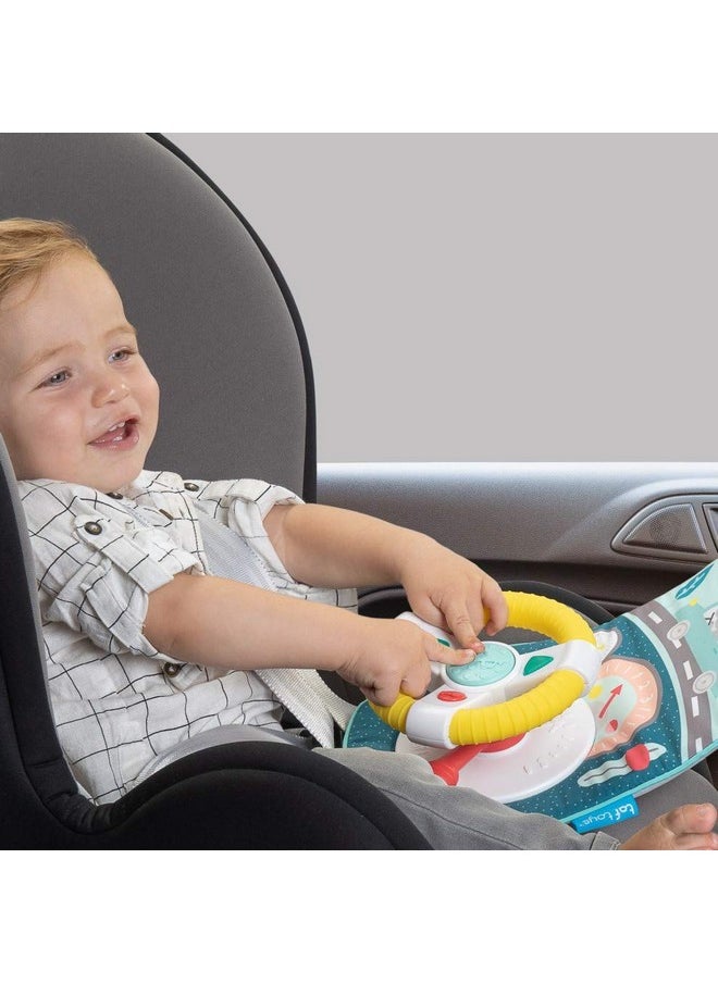 Taf Toys Baby Car Seat Toys for Infants with Mirror, Carseat Toys Steering Wheel with Music Lights & Driving Sounds Car Seat Toy for Babies 6 to 12 Months  - Image 2